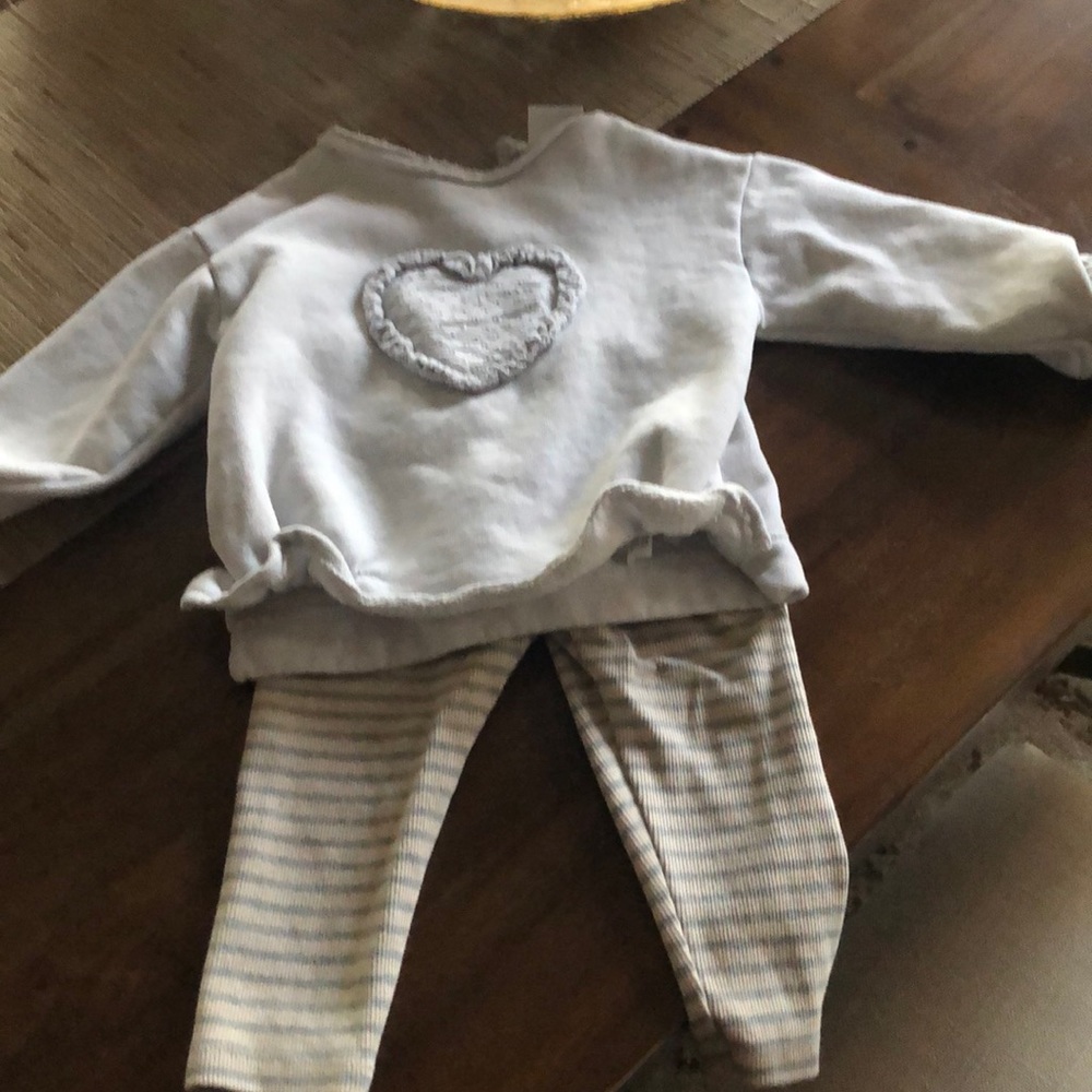 Zara 9-12 blue two piece